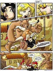 Little Red Riding Hood very like to have cartoon fuck with her shaggy friend