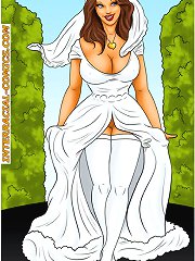 Cartoon porn comics. Pink limo for white bride, but she wants to ride on black drivers cock too