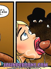 Lovely blonde tries black dick in interracial porn cartoons
