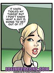 Busty sluts from John Persons cartoon making their pussies wet with tongues and fingers